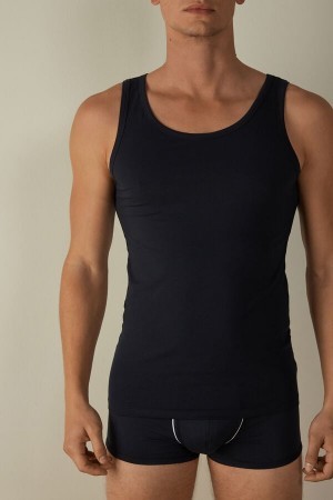 Intimissimi Crew Neck Tank Top Zwart | GBEUC91856